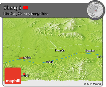 Physical Panoramic Map of Shengli