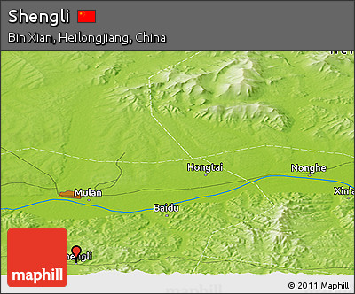 Physical Panoramic Map of Shengli