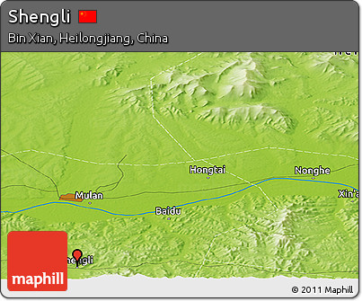 Physical Panoramic Map of Shengli