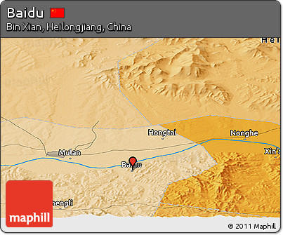 Political Panoramic Map of Baidu