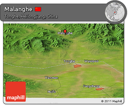 Satellite Panoramic Map of Malanghe