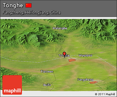 Satellite Panoramic Map of Tonghe