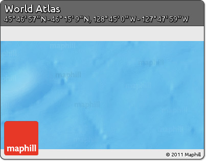 Shaded Relief 3D Map of the Area around 46° 1' 3" N, 128° 16' 30" W