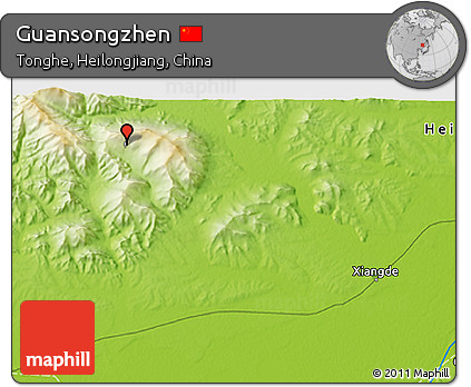 Physical 3D Map of Guansongzhen