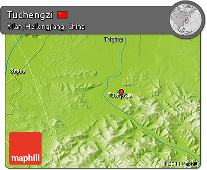 Physical 3D Map of Tuchengzi