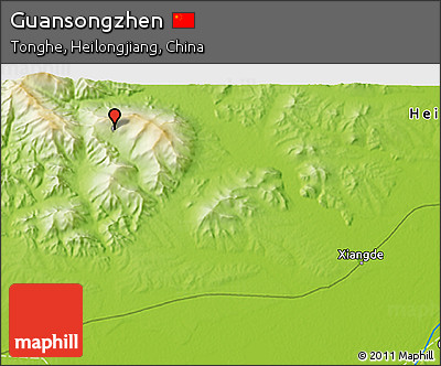 Physical 3D Map of Guansongzhen