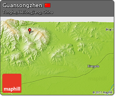 Physical 3D Map of Guansongzhen