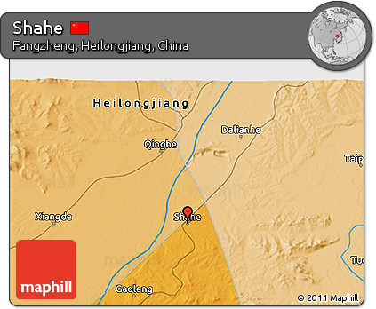 Political 3D Map of Shahe