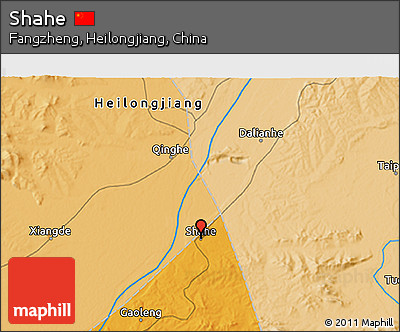 Political 3D Map of Shahe