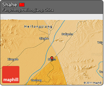 Political 3D Map of Shahe