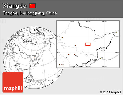 Blank Location Map of Xiangde