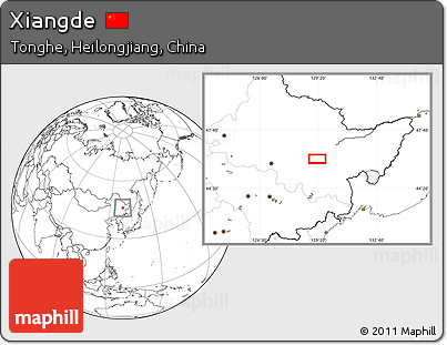Blank Location Map of Xiangde