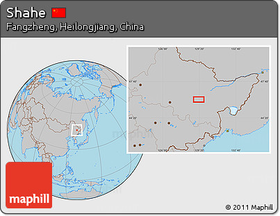 Gray Location Map of Shahe