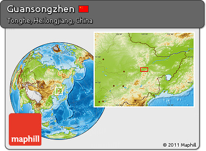 Physical Location Map of Guansongzhen