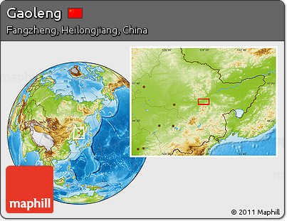 Physical Location Map of Gaoleng