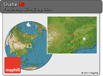 Satellite Location Map of Shahe