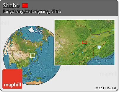 Satellite Location Map of Shahe