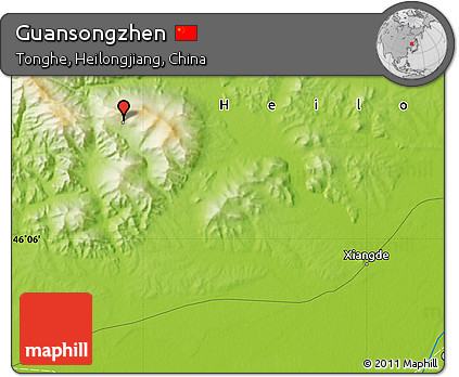 Physical Map of Guansongzhen
