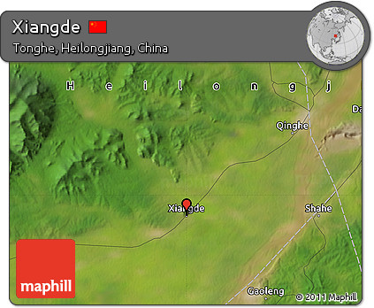 Satellite Map of Xiangde