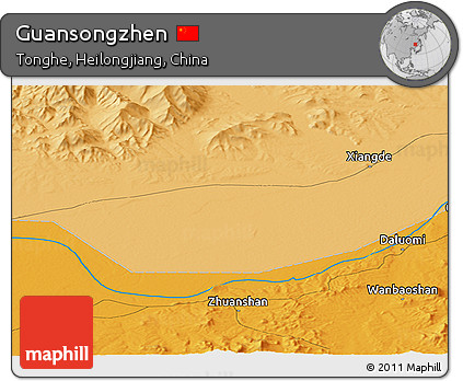 Political Panoramic Map of Guansongzhen