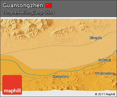 Political Panoramic Map of Guansongzhen