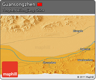 Political Panoramic Map of Guansongzhen