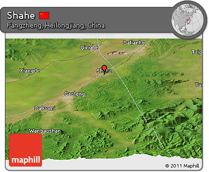 Satellite Panoramic Map of Shahe