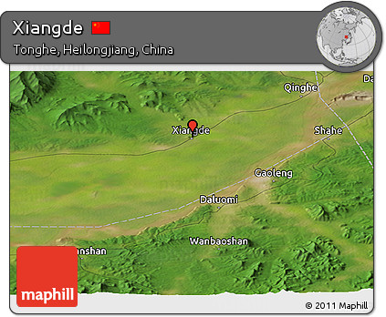 Satellite Panoramic Map of Xiangde