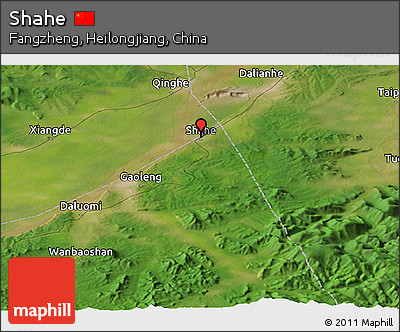 Satellite Panoramic Map of Shahe