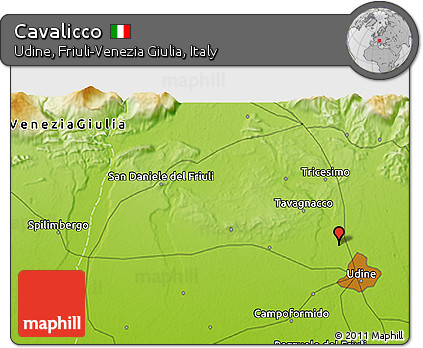 Physical 3D Map of Cavalicco