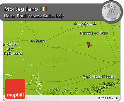 Physical 3D Map of Mortegliano
