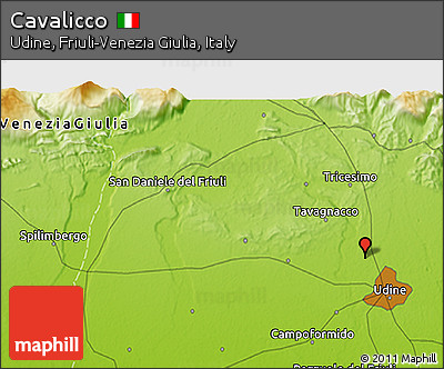 Physical 3D Map of Cavalicco