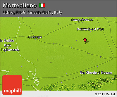 Physical 3D Map of Mortegliano