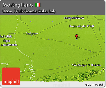 Physical 3D Map of Mortegliano