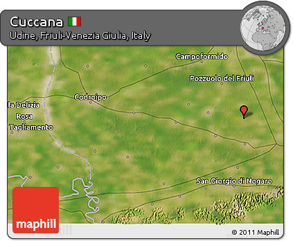 Satellite 3D Map of Cuccana