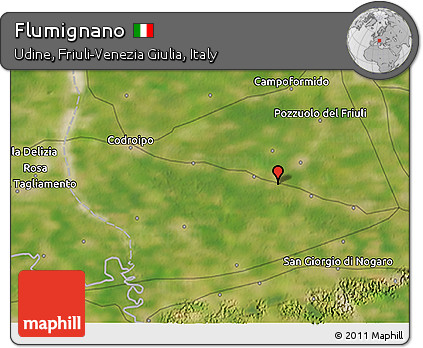Satellite 3D Map of Flumignano