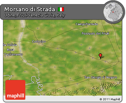 Satellite 3D Map of Morsano Di Strada