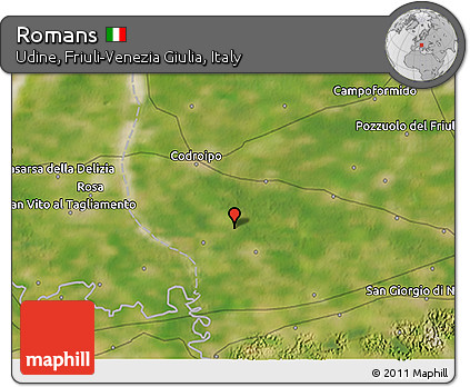 Satellite 3D Map of Romans