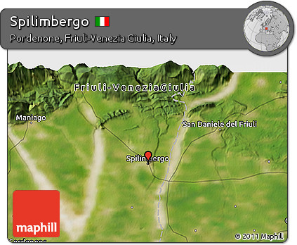 Satellite 3D Map of Spilimbergo