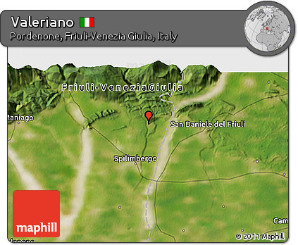 Satellite 3D Map of Valeriano