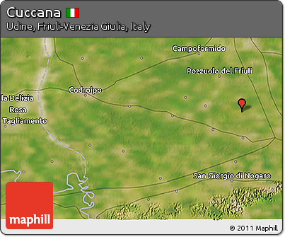 Satellite 3D Map of Cuccana