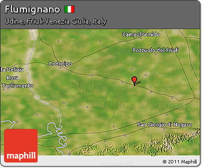 Satellite 3D Map of Flumignano