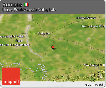 Satellite 3D Map of Romans