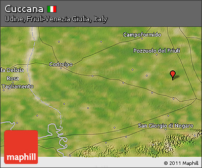 Satellite 3D Map of Cuccana