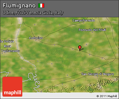 Satellite 3D Map of Flumignano