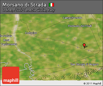 Satellite 3D Map of Morsano Di Strada