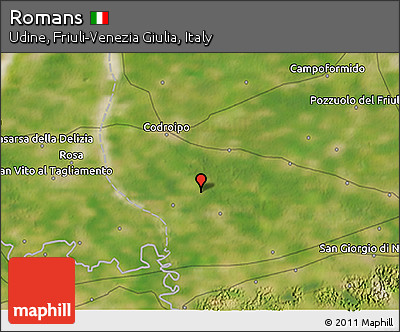 Satellite 3D Map of Romans
