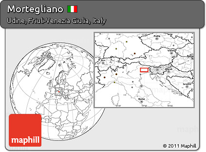 Blank Location Map of Mortegliano