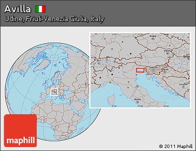 Gray Location Map of Avilla