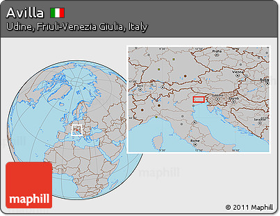 Gray Location Map of Avilla
